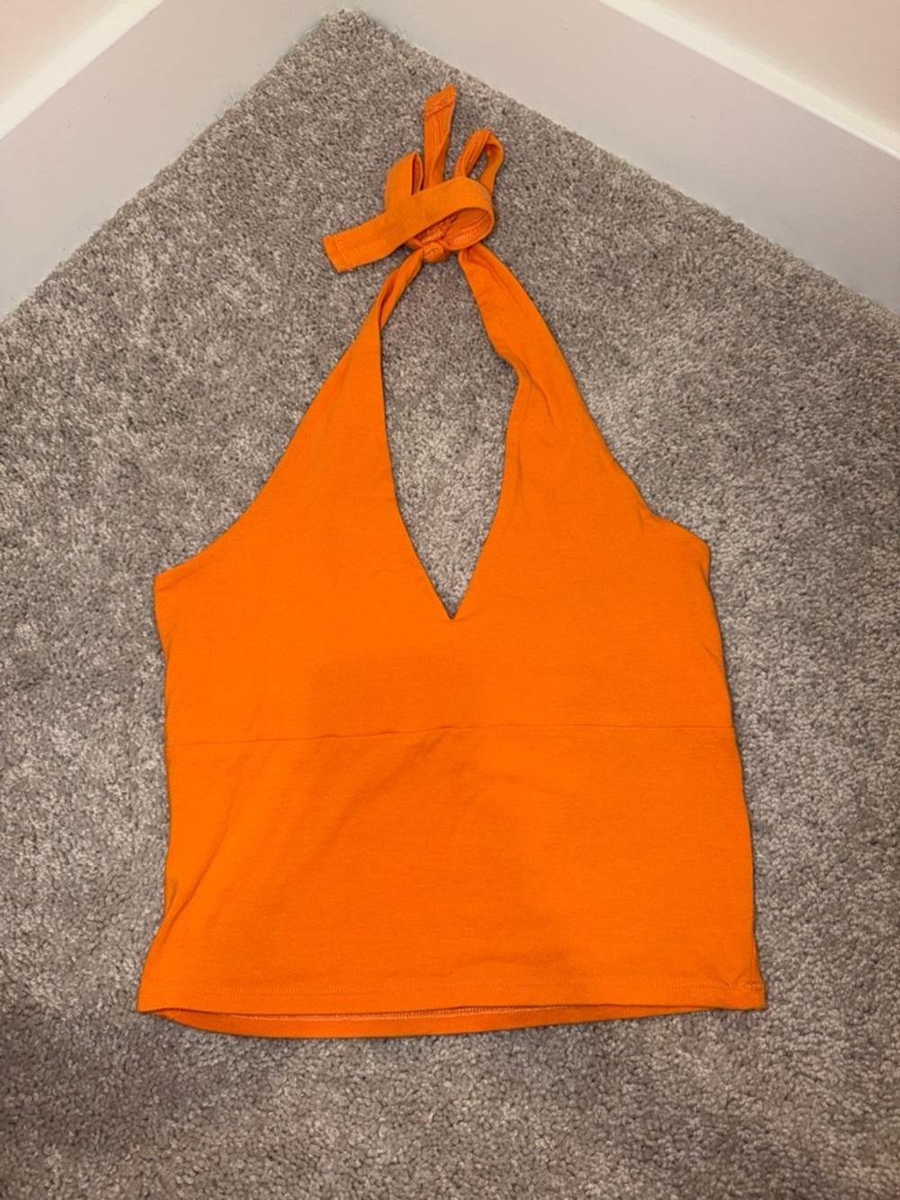 Hollister Orange Halter V-Neck Camisole